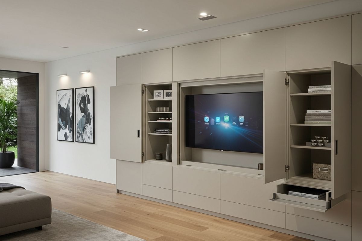 Hidden Technology and Smart Storage Makes a Smart Home interior Stylish